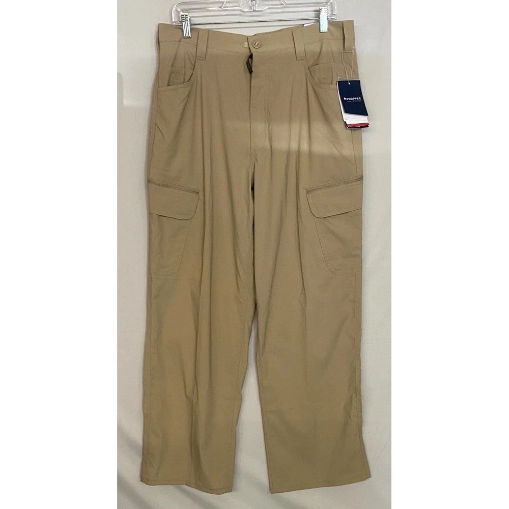 Propper Tactical Pants Womens 12 Khaki Summerweight Hiking Tactical Flat Front
